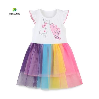 China Children Kids Boutique Clothing Tunic Anti-static Dress For Summer Toddler Girl Dress Fancy Twirl Casual Dress for sale