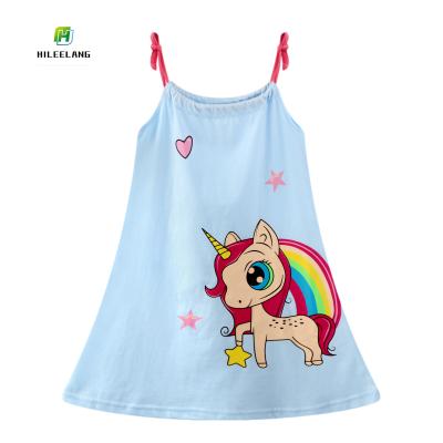 China Anti-static cute children clothes cartoon summer suspender skirt beach girl casual dress daily life for sale