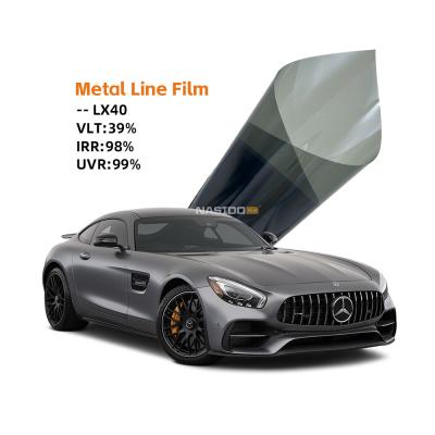 China HD Metalized Window Tint LX40 Light Black IRR99% Explosion Proof Car Window Tint Film for sale