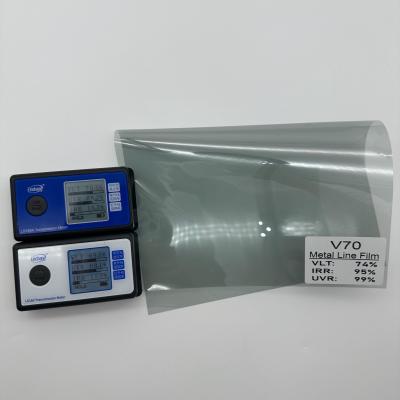 China HD Metalized Window Tint Film IRR 99% NASIDO V70 Infrared Proof UV Rejection for sale