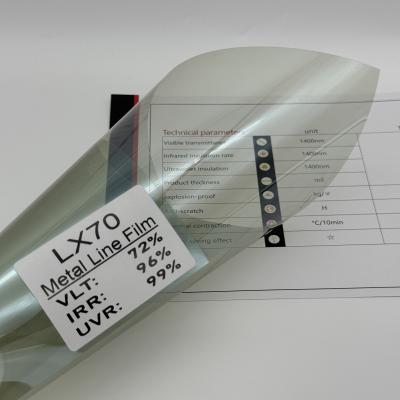 China High Clarity Window Metalized Film LX70 Light Green VLT70% Customized for sale