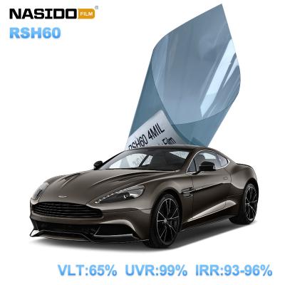 China NASIDO 2HD Metal Ceramics Safety Film 4 mil VLT60% reduce fading color film car Windshield FILM for new cars for sale