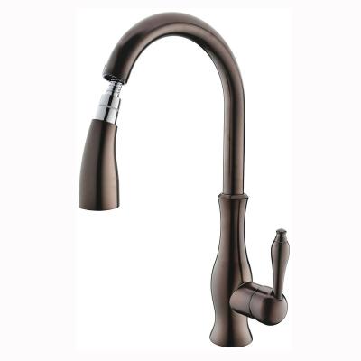 China Faucets Kitchen Sink Faucets Thermostatic Faucet Pull Out Brass Brushed Long Neck Taps Kitchen Commercial Faucet for sale