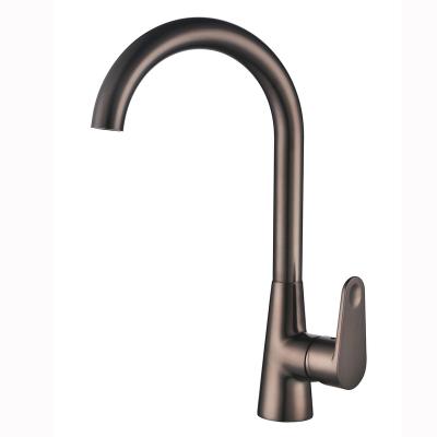 China Brushed Tall Bathroom Thermostatic Sink Faucets Nickel Deck Mounted Hot And Cold Water Mixer Tap Faucet for sale