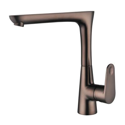 China Thermostatic Faucets Modern Single Handle Oil-rubbed Bronze Brass Deck Mounted Hot Cold Water Basin Mixer Tap Faucet for sale