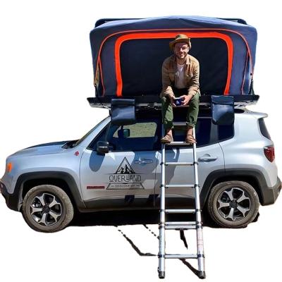 China Straight Tie Down Type Auto Top Outdoor Camper Roof Top Hard Top Tent Roof Top Camping Truck Tent For Sale for sale