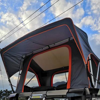 China Straight Tie Down Type Vehicle Auto Top Soft Top Outdoor Roof Tent Camping Truck Top Tents for sale