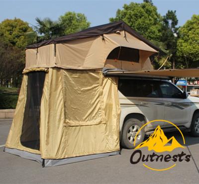 China Straight Tether Type Luxury Pop Skyview Skyview Soft Shell Overlander Camping Car Truck Suv Top Soft Roof Tent for sale