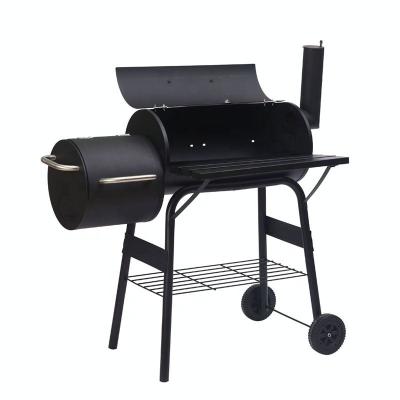 China Large Area BBQ Smoker Drum Charcoal Barbecue Grill Offset Easily Collected Cooking Smoker for sale