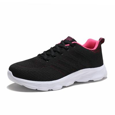 China Trend Fashion Fitness Women's Sneakers Flat Breathable Lace-Up Shoes Sports Running Shoes for sale