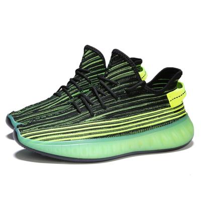 China Yeezy New Version Men's Shoes Breathable Tide Shoes Breathable Casual Sports Lightweight Knitted Running Shoes for sale