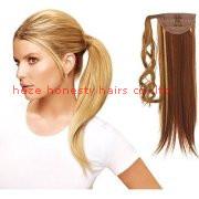 China Wave hair ponytail 100% human hair for sale