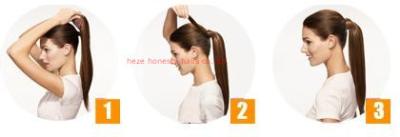 China Wave hair ponytail 100% human hair for sale