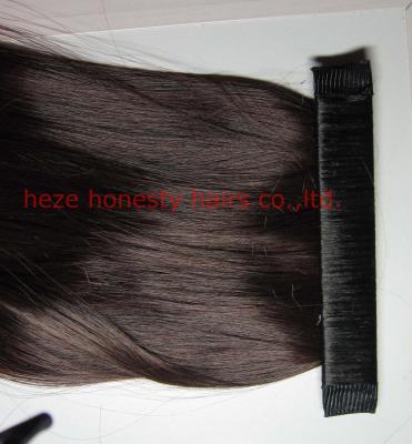 China Wave hair ponytail 100% human hair for sale