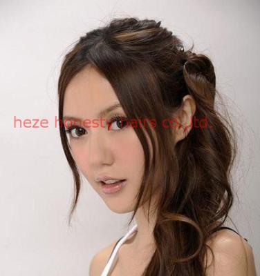 China Wave hair ponytail 100% human hair for sale