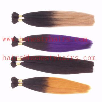 China 100% Human hair bulk, remy extensions,color can be selected by your opinion for sale