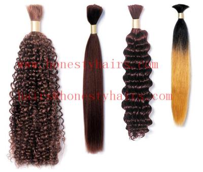 China 100% Human hair bulk, remy extensions,color can be selected by your opinion for sale