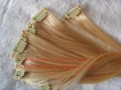 China 100% REMY hair extension, Clips in hair extension 8