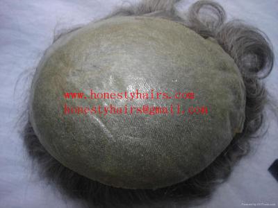 China Full skin natural mens' toupee for sale