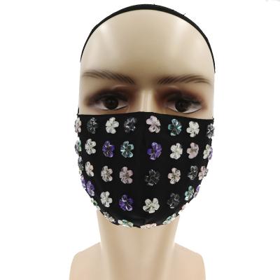 China Amazon Fashion Breathable Bling Face Mask Universal Washable Cover Face Mask Cotton Facemask For Women Men Outdoor for sale