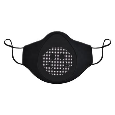 China App Controlled New Design DIY Led Programmable APP Controlled Rechargeable Party Mask for sale