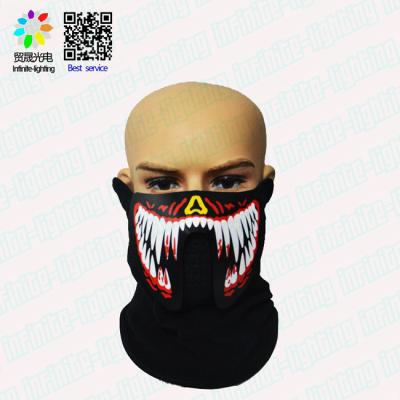 China Gift / Party Show / Promotion High Quality Sound Activated EL DJ Mask LED Mask Halloween Praise Panel Mask for sale