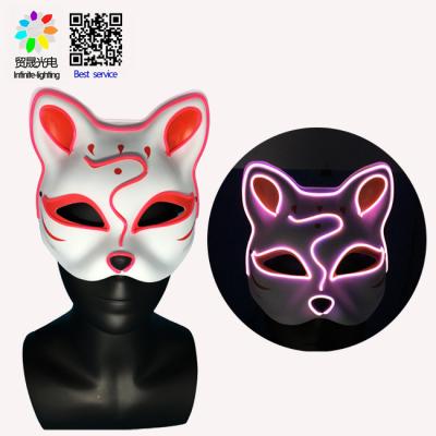 China Solid On Hot Selling Light Up Halloween Mask Kids Halloween Christmas Cosplay Mask for sale