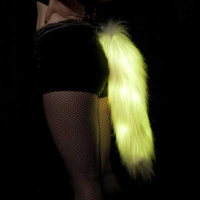 China Novelty Glowing Cat Tail, Pet Toy Furry Accessory, Light Up Fursuit Tail for sale