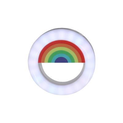 China Improved Amazon Tiktok Mini Usb Clip Photo Video Camera Light Cell Phone RGB Led Fill Selfie Ring Light With Silicone Clip for sale