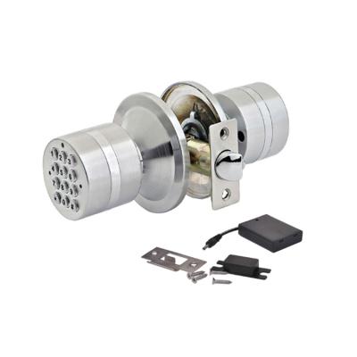 China Zinc Alloy Silver Round Digital Password Zinc Alloy Door Lock for sale