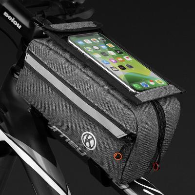 China Front Beam Saddle Bag Touch Screen Multi-Function Mobile Phone Bag Navigation Bag Water Proof Bicycle Equipment Bicycle Riding Accessories for sale