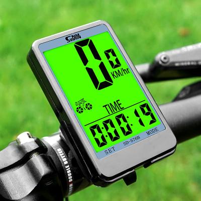 China Wireless +backlight Large Multifunction Display Wired Cycling Computer SD 576B Bicycle Odometer Mtb Speedometer Cycling Equipment Accessories for sale