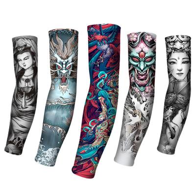 China Breathable Fashionable Seamless Tattoo Men And Women Sleeves Outdoor Riding Arm Sleeves Drive Ice Cool Anti-ultraviolet Cool Sleeves for sale