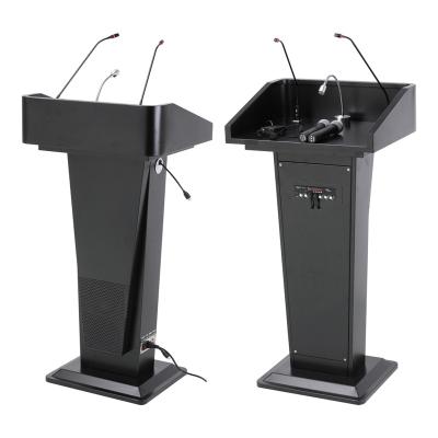 China Modern Digital Podium Church Lectern Restaurant Reception With Media Host Stand Podium For Conference for sale