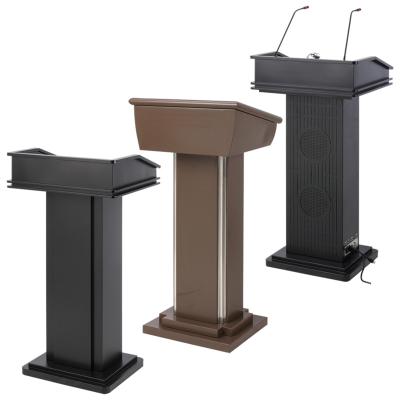 China Modern Christian Church Pulpit Stand Hotel Podium Event Lectern Speech Stand Modern Metal for sale