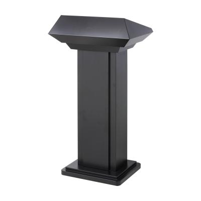 China Modern Pulpit Podium for Church Wedding Event Ceremony Restaurant Public Places Black White Brown Coffee Silver Gold Steel Floor Stand for sale