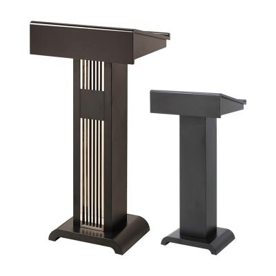 China Modern Pulpit Podium for Church Wedding Event Ceremony Restaurant Public Places Black White Brown Coffee Silver Gold Steel Floor Stand for sale