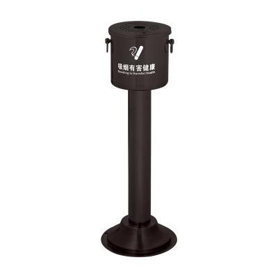 China Durable Outdoor Waterproof Metal Ashtray Cigarette Butt Holder Fixed Receptacles Smoker's Floor Stand for sale