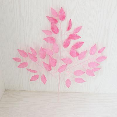 China Artificial Garden Rose Leaves Wedding Decorations 60cm 42 Leaf Christmas Tree Ficus Branches Fake Plants Gardening Porcelain for sale