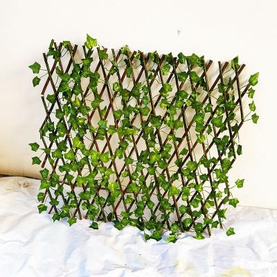 China Bamboo Fence Wall Screen Artificial Ivy Hedge Leaf Vine Rustic Artificial Plants Privacy Wall Garden Green Outlet for sale