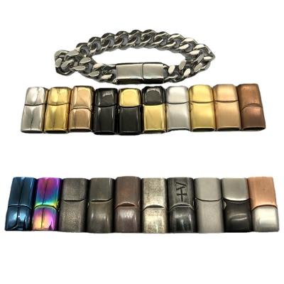 China Fashionable Jewelry Findings Fashion Purse Strong Black Skin Stitched Magnet Clasp Gunmetal Magnetic Clasp For Sewing 5mm Flat Leather for sale