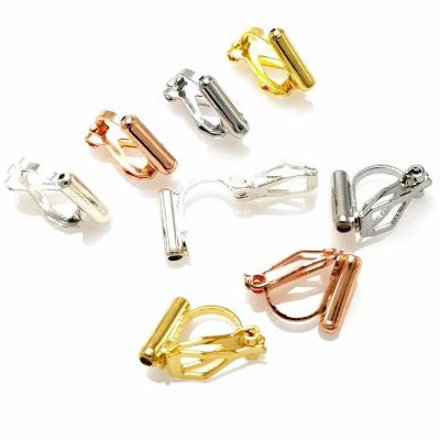 China CLASSIC Korean Trade Assurance CLASSIC Triangle No Pain No Pierced Diy Ear Clip Supplies Copper Ear Back Clip On Earrings for sale