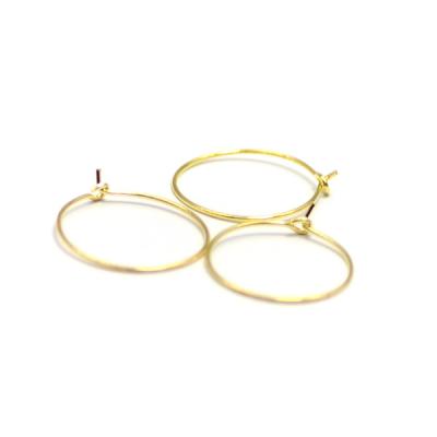 China Hot Sale Japanese Custom 20mm Shiny Gold Earring Hot Sale Hoop Jewelry Findings for sale