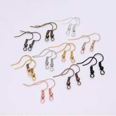 China IRON Black China Ear Hook Hanger Earrings Parts Finding Fit Empty Material Setting Bails Earring Hooks For Jewelry Accessories for sale