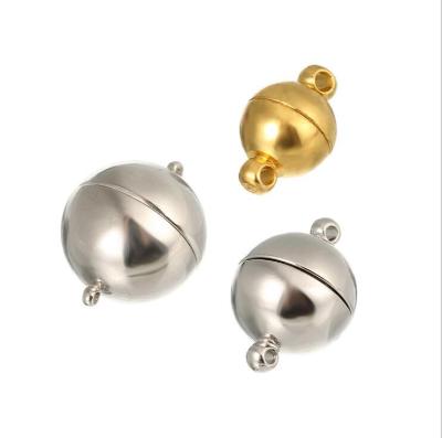 China Jewelry Making Decorative Jewelry Car Perfume Clip Clasp 8mm 10mm Magnetic Clasp 18k Gold Safety Pearl Ball Bead Magnetic Clasp for sale