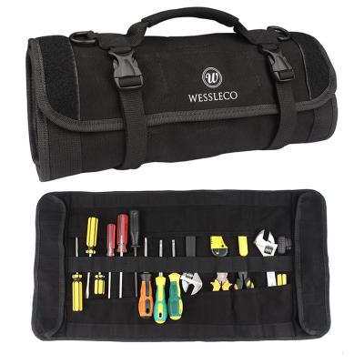 China Custom Tool Bag Eco-Friendly Portable Canvas Logo Heavy Duty Rolling Storage For Electrician for sale