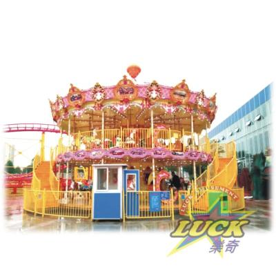 China Manufacturer Luxury Professional Double Deck Amusement Round Ride Carousel SC6011F for sale