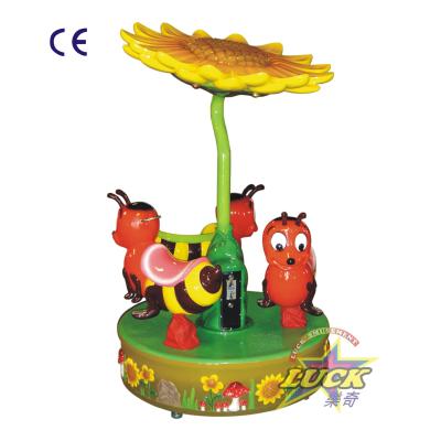 China Shopping Mall Game Center 3 Seat Kids Mini Ride Merry Round Carousel Rides XZ0302B for sale