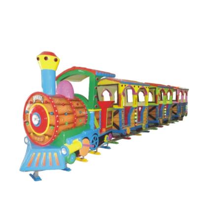 China Good Quality Cheap Mini Electric Tourist Amusement Track Ride Train Suitable Prices For Kids Fantastic Sightseeing Train for sale