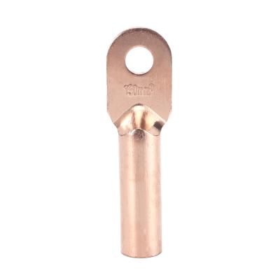 China Wire Connecting DT-150mm Single Hole Cable Hook Pin Type Tinned Copper End Lugs for sale